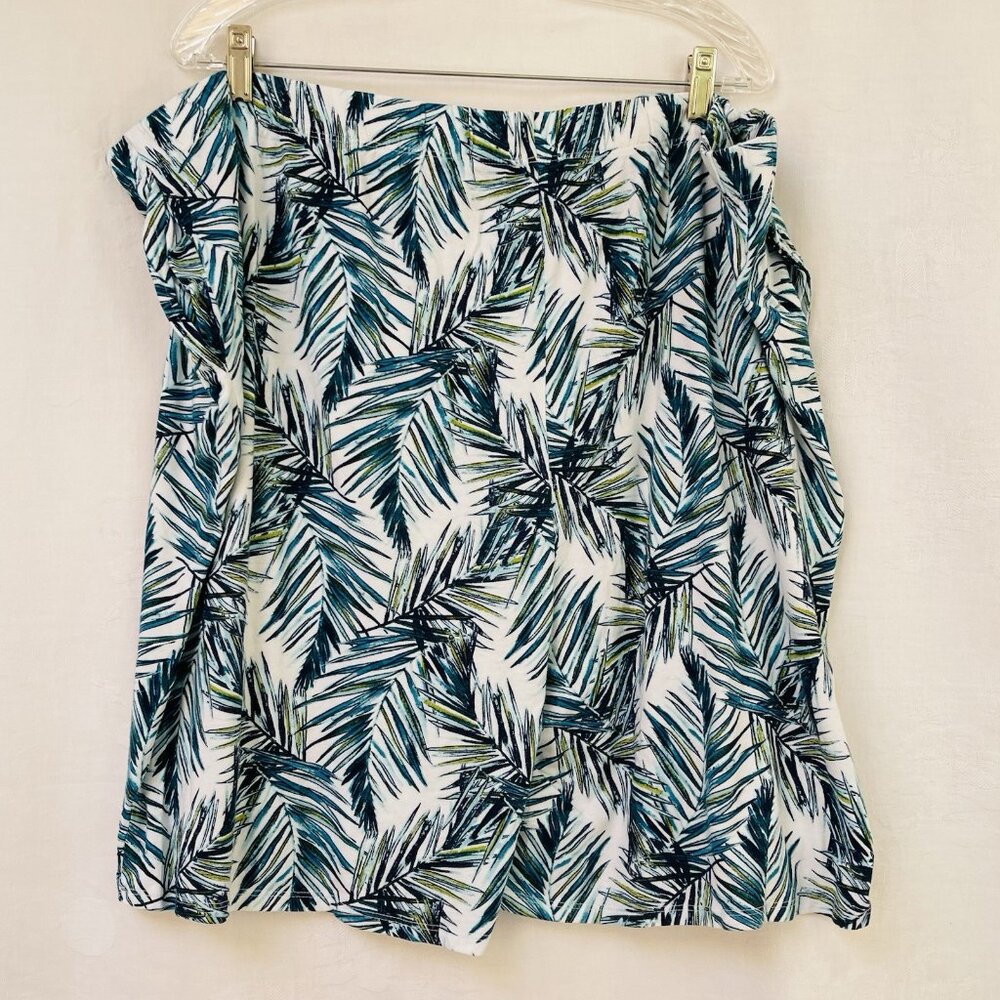 Cuddl Duds Womens 3X Black Tropical Print Pull On Loungewear Shorts Palms - Picture 3 of 6